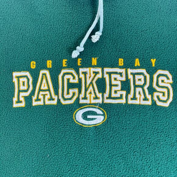 Vintage NFL Active Green Bay Packers Embroidered Hoodie Men's Fleece Sweatshirt - Picture 2 of 8